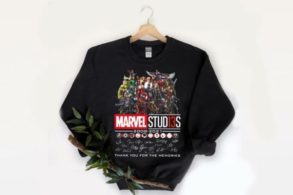 Vintage 13 Years Marvel Studios Shirt, Marvel Studios 2008-2021 Thank You The Memories Shirt Marvel Stud13s Shirt 2