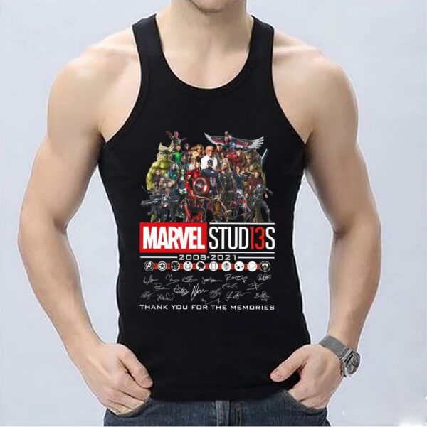 Vintage 13 Years Marvel Studios Shirt, Marvel Studios 2008-2021 Thank You The Memories Shirt Marvel Stud13s Shirt 3
