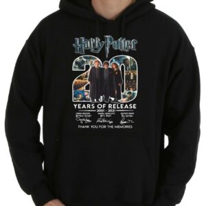 Vintage 20th Harry Potter Shirt, Harry Potter 20 years of release 2001-2021 signatures thank you for the memories shirt 7