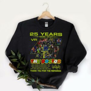 Vintage 25 Years 1996 2021 Valentino Rossi The Doctor Thank You For The Memories Signature Shirt, Valentino Shirt 5