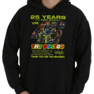 Vintage 25 Years 1996 2021 Valentino Rossi The Doctor Thank You For The Memories Signature Shirt, Valentino Shirt 7