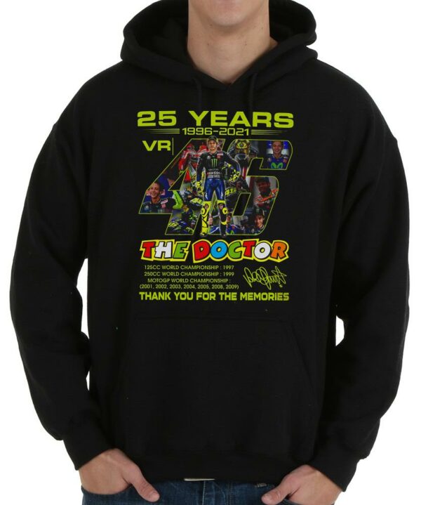 Vintage 25 Years 1996 2021 Valentino Rossi The Doctor Thank You For The Memories Signature Shirt, Valentino Shirt 4