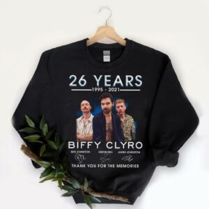 Vintage 26 Years 1995-2021 Biffy Clyro Thank You For The Memories Signatures Shirt, Biffy Clyro Shirt 5