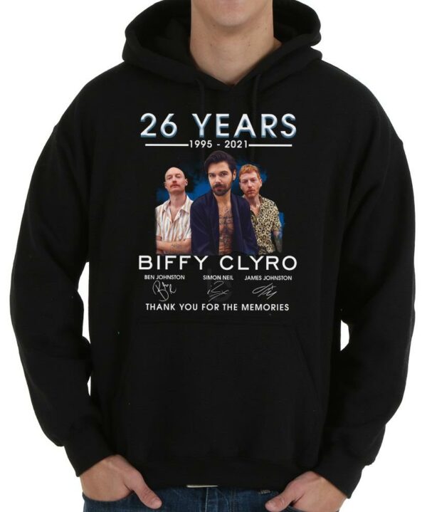 Vintage 26 Years 1995-2021 Biffy Clyro Thank You For The Memories Signatures Shirt, Biffy Clyro Shirt 4