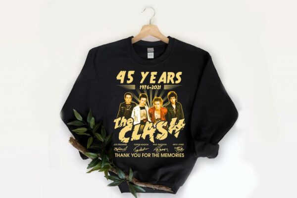 Vintage 45 Years 1976-2021 The Clash Thank You For The Memories Signatures Shirt, The Clash Shirt 2