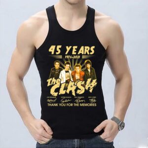 Vintage 45 Years 1976-2021 The Clash Thank You For The Memories Signatures Shirt, The Clash Shirt 10