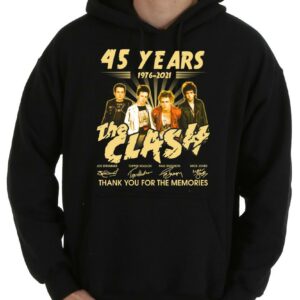 Vintage 45 Years 1976-2021 The Clash Thank You For The Memories Signatures Shirt, The Clash Shirt 11
