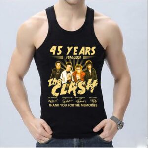 Vintage 45 Years 1976-2021 The Clash Thank You For The Memories Signatures Shirt, The Clash Shirt 15