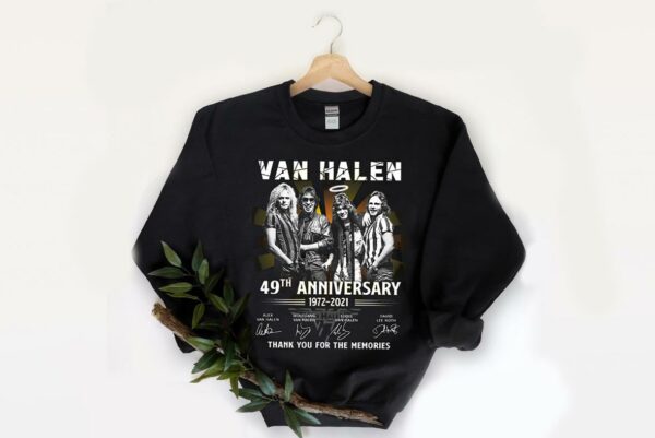 Vintage 49 years Van Halen Shirt, Van Halen 49th Anniversary 1972 2021 Thank You For The Memories Shirt 2