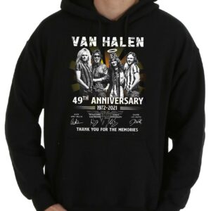 Vintage 49 years Van Halen Shirt, Van Halen 49th Anniversary 1972 2021 Thank You For The Memories Shirt 7