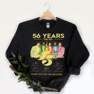 Vintage 56 Years 1965 2021 Jackson Five Thank You For The Memories Signature Shirt 5