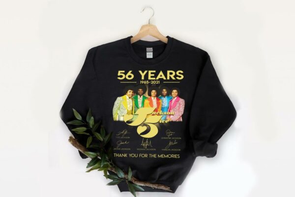 Vintage 56 Years 1965 2021 Jackson Five Thank You For The Memories Signature Shirt 2