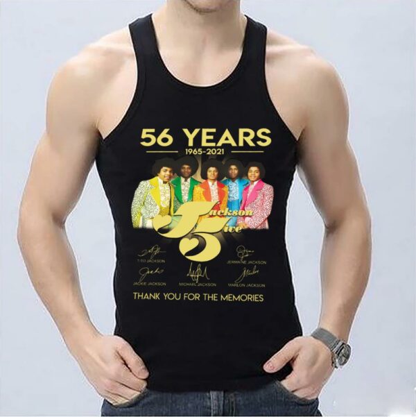 Vintage 56 Years 1965 2021 Jackson Five Thank You For The Memories Signature Shirt 3