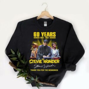Vintage 60 Years Stevie Wonder Thank Memories Signatures Shirt, 60 Years Stevie Wonder Shirt 5