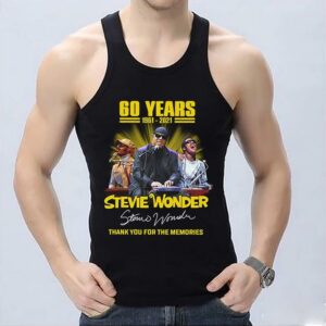 Vintage 60 Years Stevie Wonder Thank Memories Signatures Shirt, 60 Years Stevie Wonder Shirt 6