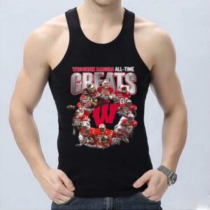 Vintage All Time Greats Shirt, Wisconsin Badgers Football All Time Greats Signatures Shirt 6