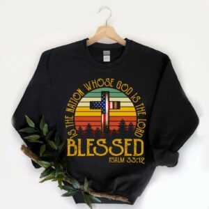 Vintage American Flag Psalm 33 12 Blessed Is The Nation Whose God Is The Lord Vintage Shirt 5