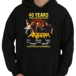 Vintage Anthrax Shirt, Anthrax 40 Years 1981 2021 Thank You For The Memories Signatures Shirt 11