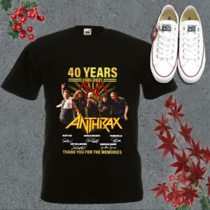Vintage Anthrax Shirt, Anthrax 40 Years 1981 2021 Thank You For The Memories Signatures Shirt 12