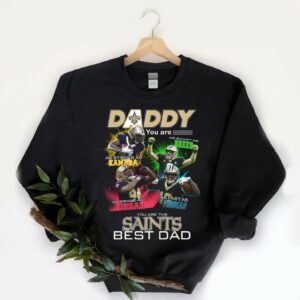 Vintage Daddy You Are You Are The Saints Best Dad Daddy You Are As Strong As Kamara As Smart As Brees Shirt, Daddy The Saints Shirt 5