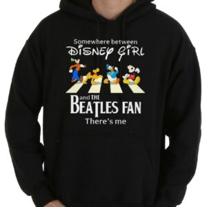 Vintage Disney Abbey Road Shirt, Somewhere Between Disney Girl Abbey Road And The Beatles Fan There's Me Shirt 7
