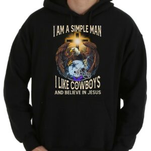 Vintage Eagles Shirt, I Believe In Jesus Shirt, I Am Simple Man I Like Cowboys And Believe In Jesus Shirt 11