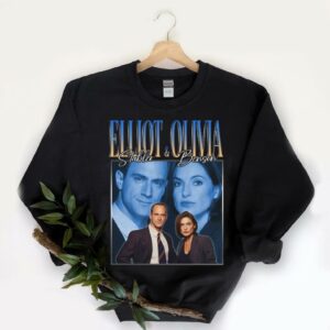 Vintage Elliot Stabler And Olivia Benson Vintage 90s Homage Shirt, Elliot Stabler And Olivia Benson Shirt 5