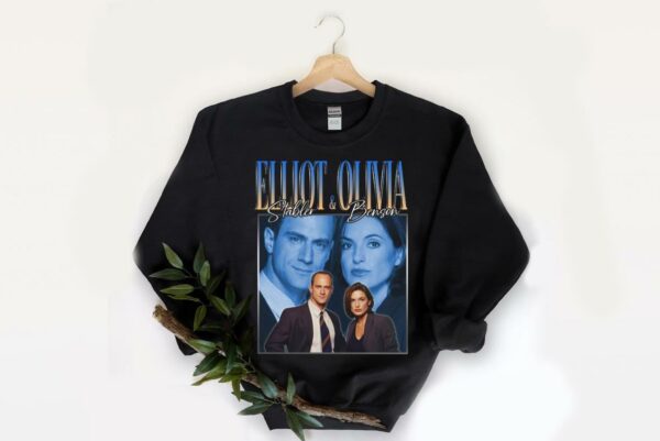 Vintage Elliot Stabler And Olivia Benson Vintage 90s Homage Shirt, Elliot Stabler And Olivia Benson Shirt 2