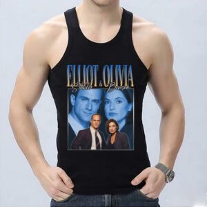 Vintage Elliot Stabler And Olivia Benson Vintage 90s Homage Shirt, Elliot Stabler And Olivia Benson Shirt 6