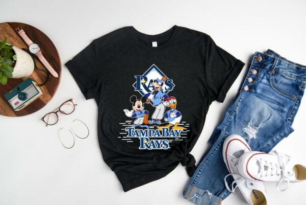 Vintage Goofy Donald Duck Tampa Bay Rays Shirt, Disney Mickey Mouse Goofy Donald Duck Tampa Bay Rays Logo Shirt 1