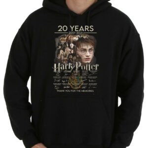 Vintage Harry Potter Shirt, 20 Years 2001-2021 Harry Potter Signatures Thank You For The Memories Shirt 7