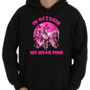 Vintage Horse Witch Halloween Shirt, In October We Wear Pink Horse Shirt,We Wear Pink Horse Shirt 7