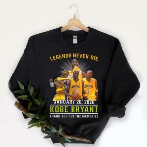 Vintage Legend Never Die January 26, 2020 Kobe Bryant Legend Never Die Shirt, 2020 Kobe Bryant Thank You For The Memories Shirt 5