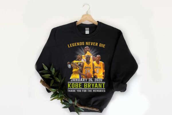 Vintage Legend Never Die January 26, 2020 Kobe Bryant Legend Never Die Shirt, 2020 Kobe Bryant Thank You For The Memories Shirt 2