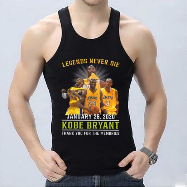 Vintage Legend Never Die January 26, 2020 Kobe Bryant Legend Never Die Shirt, 2020 Kobe Bryant Thank You For The Memories Shirt 3