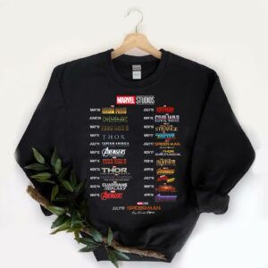 Vintage List movies Marvel Studios 10th Anniversary Shirt, Marvel film Shirt, List movies Marvel Shirt 5