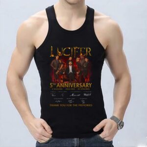 Vintage Lucifer 5th Anniversary Signature Thank You For The Memories Shirt, 5th Lucifer Shirt 6