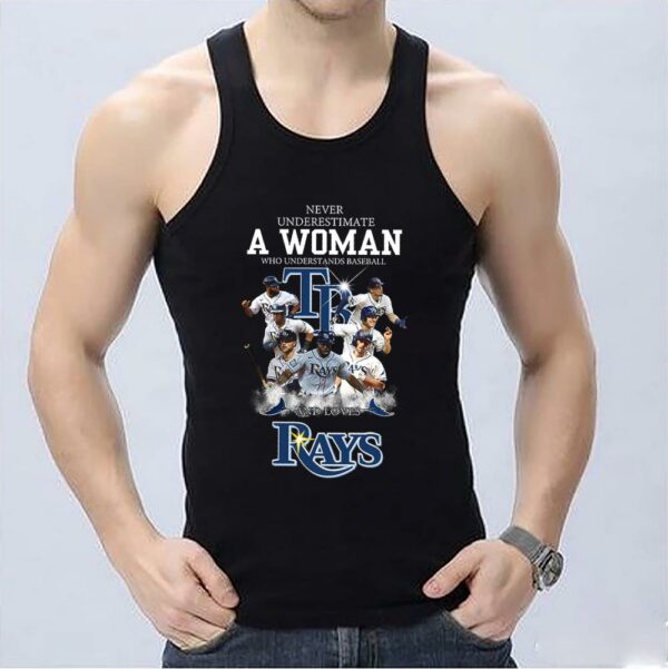 Vintage Never Underestimate A Woman Who Understands Tampa Bay Rays Shirt, Never Underestimate Rays Shirt 3
