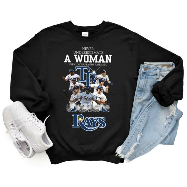 Vintage Never Underestimate A Woman Who Understands Tampa Bay Rays Shirt, Never Underestimate Rays Shirt 6