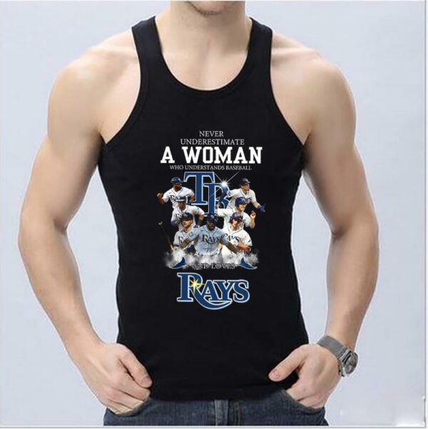 Vintage Never Underestimate A Woman Who Understands Tampa Bay Rays Shirt, Never Underestimate Rays Shirt 8