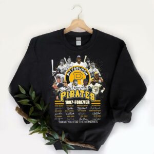 Vintage Pittsburgh Pirates 1887 Forever Shirt, Pittsburgh Pirates 1887 Forever Signatures Thank You For The Memories Shirt 5