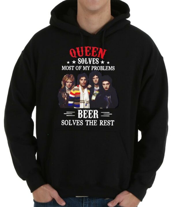 Vintage Queen Solves Shirt, Queen Solves Most Of My Problems Beer Solves The Rest Shirt 4