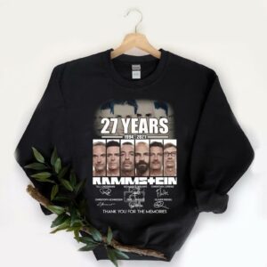 Vintage Rammstein Rock Band 27th Anniversary 1994 2021 Signatures Thank You For The Memories Shirt, Rammstein Shirt 9