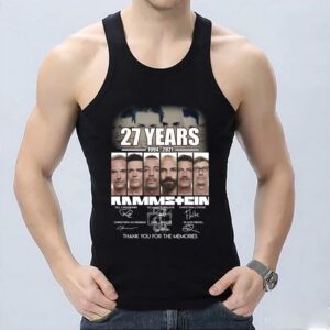 Vintage Rammstein Rock Band 27th Anniversary 1994 2021 Signatures Thank You For The Memories Shirt, Rammstein Shirt 10