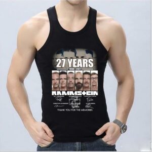 Vintage Rammstein Rock Band 27th Anniversary 1994 2021 Signatures Thank You For The Memories Shirt, Rammstein Shirt 15