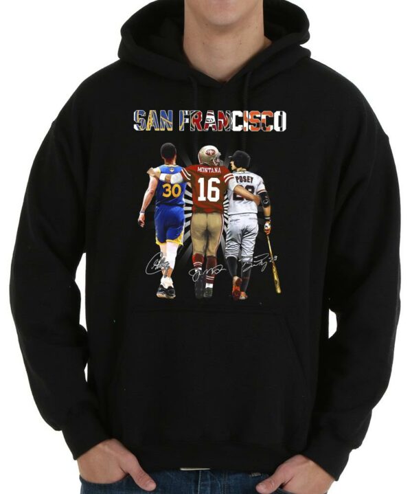 Vintage San Francisco Best Players Curry Montana Posey Signatures Shirt, Best Players Curry Shirt 4