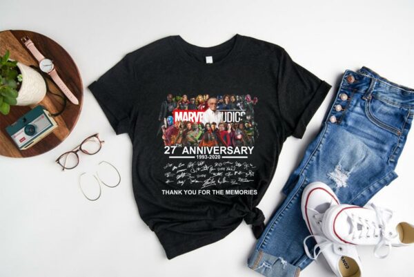 Vintage Stan Lee Marvel Studios 27th Anniversary 1993-2020 Signatures Shirt, Marvel Studios Shirt 1