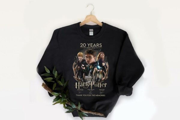 Vintage Thank You Memories Of The Harry Potter 20 Years 2001 2021 Signatures Shirt, 20 years Harry Potter signature shirt 2