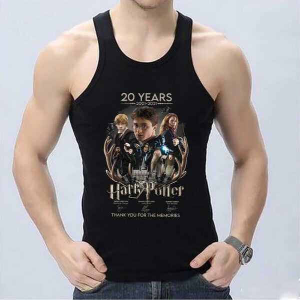 Vintage Thank You Memories Of The Harry Potter 20 Years 2001 2021 Signatures Shirt, 20 years Harry Potter signature shirt 3