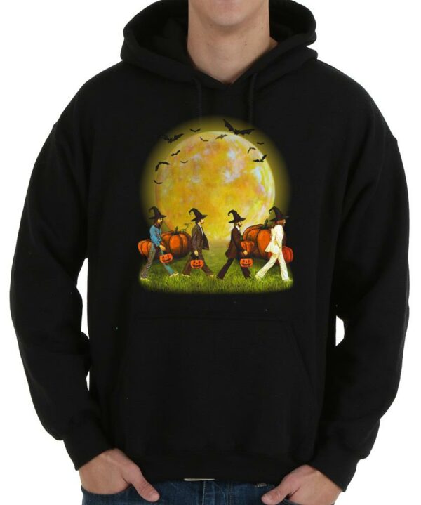 Vintage The Beatles Abbey Road Moon Pumpkins Halloween Shirt, The Beatles Abbey Road Pumpkins Shirt 4